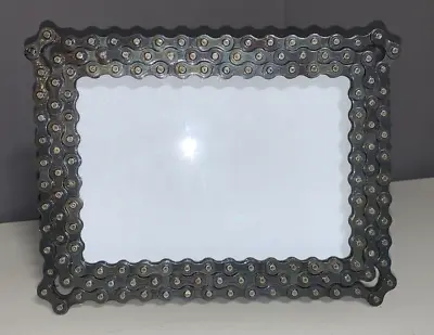 Bike Chain All Metal Picture Frame - 6.5  X 8.5  Frame Fits A 4x6 Or 5x7 Photo • $14.90