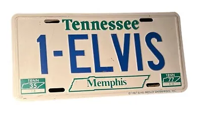 1-Elvis Presley Vintage Tennessee Booster License Plate Memphis Graceland Blue • $19.99