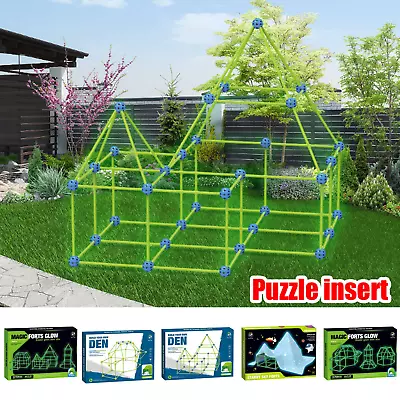 Kids Construction Fort Building Kit Castles 3D Play House Tent Toy Gift 88PCS • $23.49