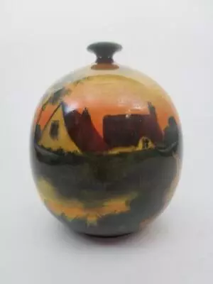 Antique Royal Bonn Franz Mehlem Bulbous Rural Scene 5  Bud Vase  - (#900-616) • $79