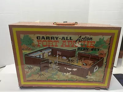 Marx Action Fort Apache Carry All Vintage 1960's Litho Tin Playset -  Incomplete • $51.95