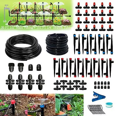 177 FT Drip Irrigation Kit Patio Misting Plant Watering System With 1/2'' 1/... • $63.31