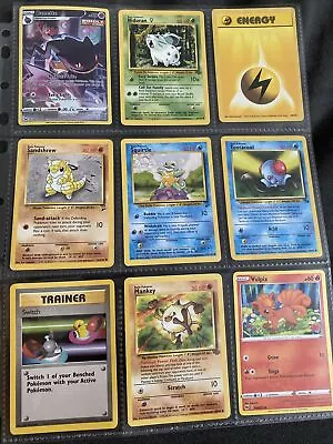 Vintage Pokemon Card Collection - No Binder Lot 2 Pages - Modern LP/NM • $1.25