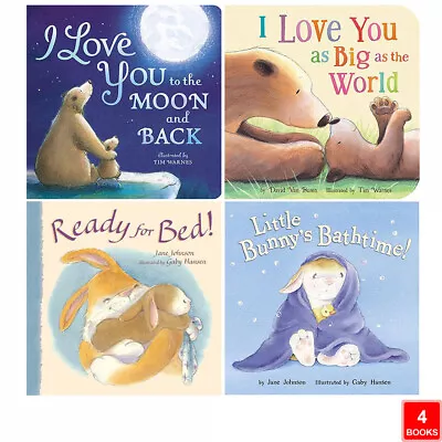 My First Board Book Library 4 Books Collection Set Ready For Bed I Love You As • £9.99