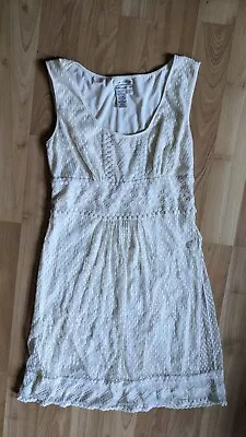 Max Studio Cream Lace Lined Dress Size L • $4.56