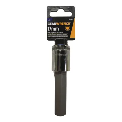 GearWrench 1/2  Drive 17mm Mid Length Hex Bit Socket 82576 • $13.99