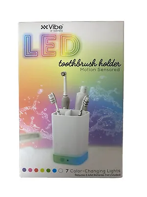 Vibe  E-ssentials LED Motion Sensored Toothbrush Holder 7 Color Changing Lights • $14.75