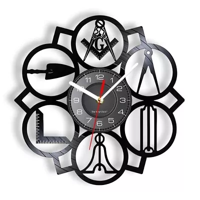 Beautiful Masonic Freemason Wall Clock • $50