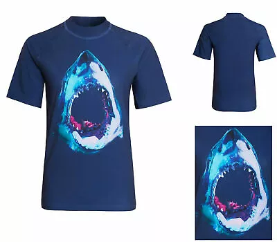 £6.49 • Buy Ex High Street Boys Sun Vests Swim Rash Protection Top UPF50 TShirt Navy Blue