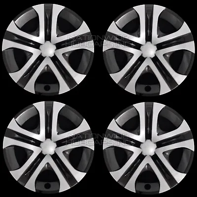 $74.99 • Buy 4 Silver & Black 2013-2018 Toyota Rav4 LE 17  Hub Caps Full Rim R17 Wheel Covers