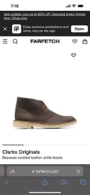 Clarks Desert Boot Crepe Sole Sz 9 • $130