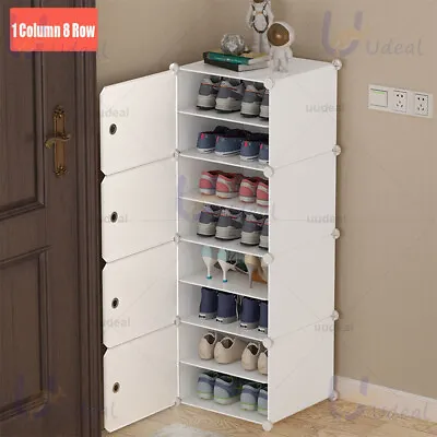 $33.29 • Buy Cube DIY Shoe Cabinet Rack Storage Portable Stackable Organiser Stand White AU