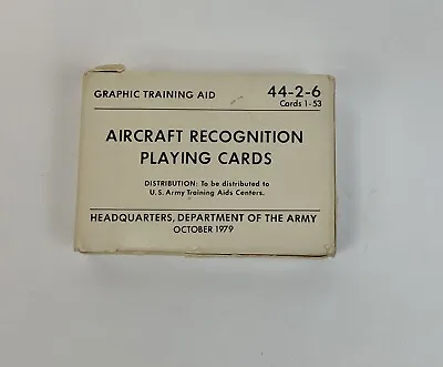 $12.99 • Buy US Army Aircraft Recognition 44-2-6 Identification Playing Cards Date 1979