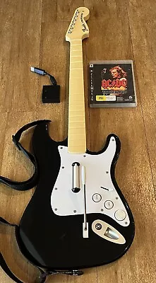 $179 • Buy Rock Band Guitar Wireless Controller PlayStation 3 PS3 WITH DONGLE + GAME! Hero