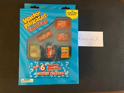 Factory Sealed Topps  Wacky Packages Erasers 12-pack- QUICK Secure SHIPPING • $4.95