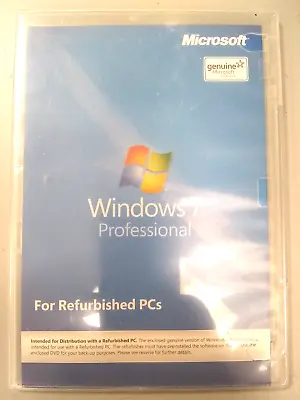 $35 • Buy Microsoft Windows 7 Professional For Reburbished PCs - Genuine DVD OEM - No Key