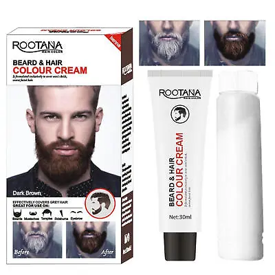 Men Black Beard Simple Hair Dye Color Shampoo Permanent Darkening Hair Coloring • $9.18
