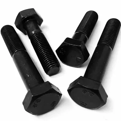 M12 Part Threaded Grade 8.8 Black Self Colour Hexagon Hex Head Bolts Din931 • £7.28