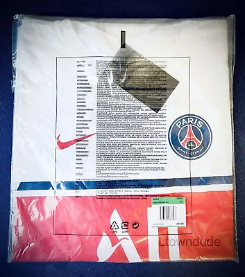 Lionel Messi Nike Dri-FIT PSG Paris Saint-Germain T-Shirt Jersey White Red XL • $12.99