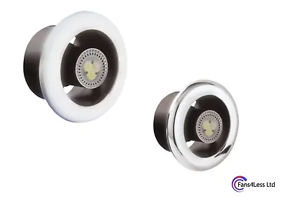 £37.99 • Buy LEDSL Chrome Or White Grille Warm Light LED Driver Bathroom Shower Extractor Fan