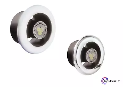 LEDSL Chrome Or White Grille Warm Light LED Driver Bathroom Shower Extractor Fan • £37.99