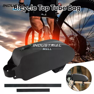 Bike Top Tube Bag Waterproof Bicycle Front Frame Bag Top Tube Bike Pouch • $19.37