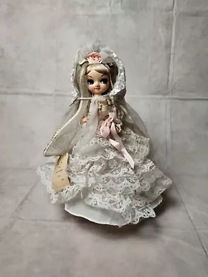 VTG Bradley Big Eyes  Wedding March  Wind Up Musical Doll • $18.99