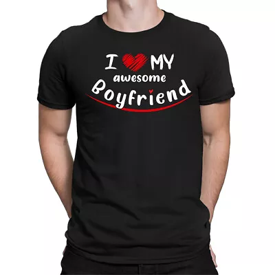 I Love My Boyfriend Worlds Best Soulmates Forever T-Shirt Mens Tee Love Top #E5 • $4.96
