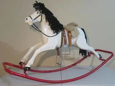 Vintage Original 1960's Childs Western Triang Metal Rocking Horse Ride On 42'' • $125.10