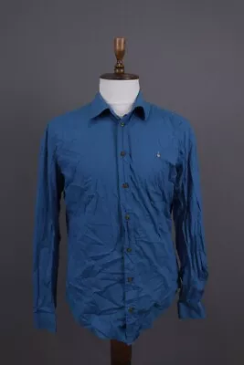 Vivienne Westwood Blue Long Sleeve Button Down Shirt Size 54 • $75