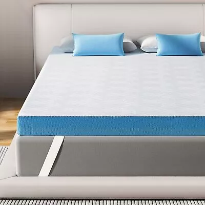 Gel Mattress Topper Queen Size 4 Inch - Medium Firm Memory Foam Mattress Pad ... • $173.87