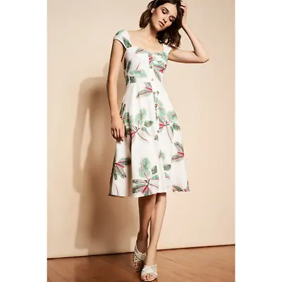 Anthropologie Hutch Womens Garner Vintage Inspired Floral Dress Size 10 • $114.99