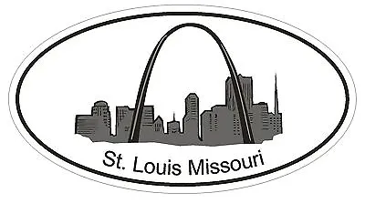 St Louis Missouri Oval Bumper Sticker Or Helmet Sticker D1171 Gateway Arch • $1.39
