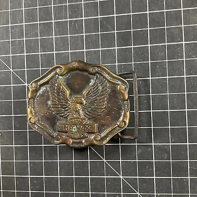 Vintage Brass Harley Davidson Eagle Belt Buckle • $24.99