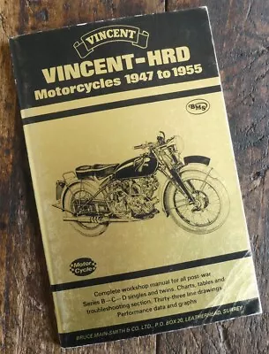 Vincent Hrd Motorcycle Service Book Manual 1947-1955 Comet Rapide Shadow ++ • $59.95