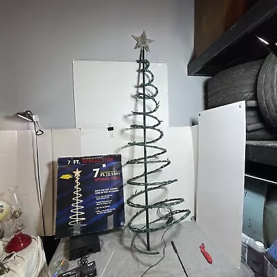 8 FUNCTIONS  7 FT. (2.13M)  SPIRAL TREE Christmas Tested W Box Green C Details • $29.75