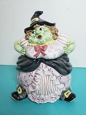 Adorable Mrs. Witch Halloween Cookie Jar By Fritz And Floyd! • $100