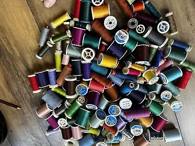Lot Of 50  Spools Variety Of Colors And Brands Used- Many Full Rolls • $20