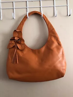 Paolo Masi Purse Real Leather Orange  Luxury Accessories Classic Made In Italy • $39.99