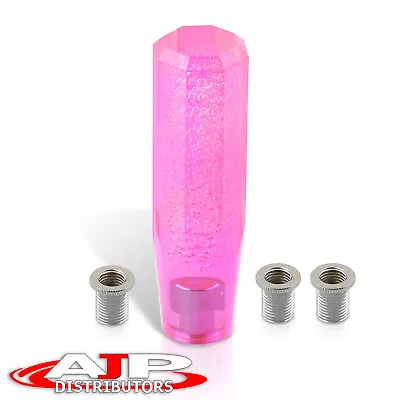 Universal 150mm / 6  Pink Crystal Bubble Style MT Gear Selector Shift Knob Lever • $17.99