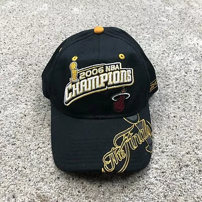 VTG Miami Heat Hat Cap Snapback Black 2006 NBA Finals Champions Basketball • $9.67