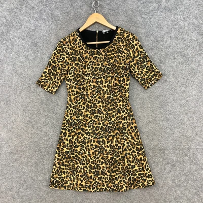 $24.95 • Buy Bershka Womens Dress Size M Fits S Small Leopard Print Short Sleeve J11929