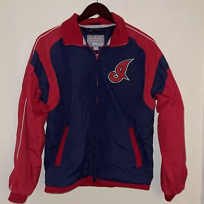 Vintage Majestic Cleveland Indians MLB Chief Wahoo Zip Up Jacket  Windbreaker Me • $49.95