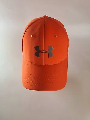 $19.99 • Buy Under Armour Youth UA Hunt Blaze Orange Hat Hunting Fitted Baseball Hat Medium
