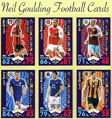 Topps MATCH ATTAX 2016-17 ☆ PREMIER LEAGUE - MEGA TIN ☆ Cards #MT1 To #MT45 • £1.49