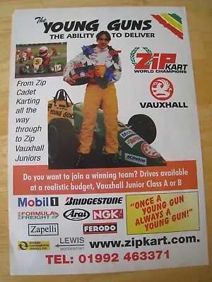 Young Guns Zip Kart Vauxhall Karting To Juniors Winning  1998 Advert A4 File 25 • £1.99