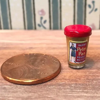 Dollhouse Miniature Food 1:12 Vintage Style Label Glass Of Peanut Butter • $3.95