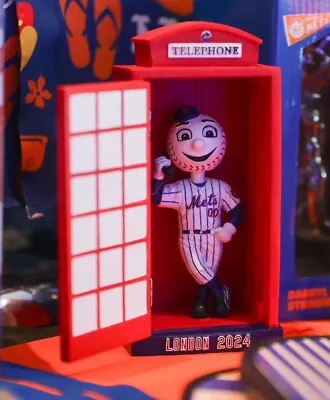 2024 Mr. Met London Series Telephone Booth SGA Mets Bobblehead PRESALE 5/11 • $74