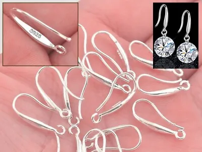 Teardrop  Elegant 925 Stamped Silver Coated Earring Jewellery Hooks Findings DIY • £16.10