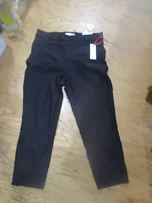 Elle  Black Casual Pants M Nwt Crop Pull On  Stretch New • $13.99